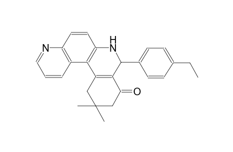 benzo[a]4,7-phenanthrolin-9(7H)-one, 8-(4-ethylphenyl)-8,10,11,12-tetrahydro-11,11-dimethyl-
