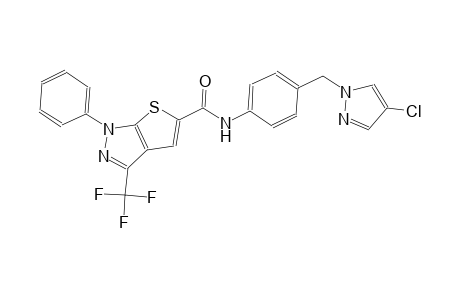 N-{4-[(4-chloro-1H-pyrazol-1-yl)methyl]phenyl}-1-phenyl-3-(trifluoromethyl)-1H-thieno[2,3-c]pyrazole-5-carboxamide
