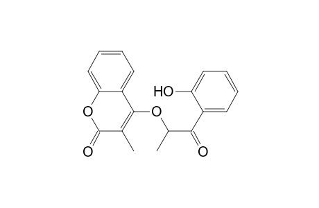 2H-1-Benzopyran-2-one, 4-[2-(2-hydroxyphenyl)-1-methyl-2-oxoethoxy]-3-methyl-