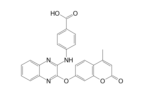 2-[(p-Hydroxycarbonyl)phenylamino]-3-[(4'-methylcoumarin-7'-yl)oxy]-quinoxaline