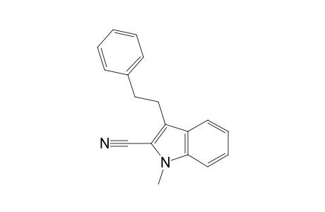 1-Methyl-3-(2-phenylethyl)indole-2-carbonitrile