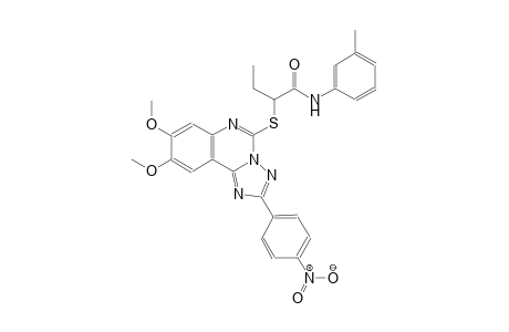 2-{[8,9-dimethoxy-2-(4-nitrophenyl)[1,2,4]triazolo[1,5-c]quinazolin-5-yl]sulfanyl}-N-(3-methylphenyl)butanamide