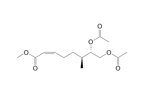 (Z,6S,7S)-7,8-diacetoxy-6-methyl-oct-2-enoic acid methyl ester