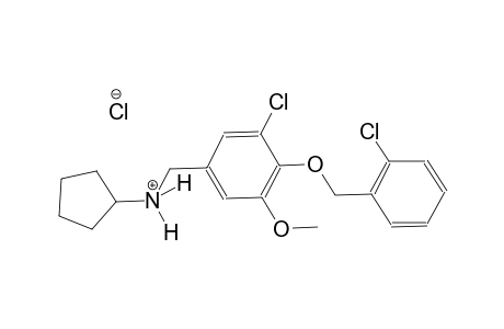 N-{3-chloro-4-[(2-chlorobenzyl)oxy]-5-methoxybenzyl}cyclopentanaminium chloride
