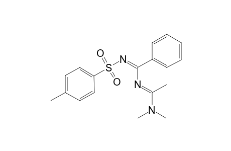 N,N-Dimethyl-N'-{phenyl-[(Z)-toluene-4-sulfonylimino]-methyl}-acetamidine