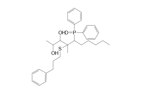 (2RS,3SR,4SR,5RS)-5-Diphenylphosphinoyl-4-methyl-4-(3-phenylpropylsulfanyl)decane-2,3-diol