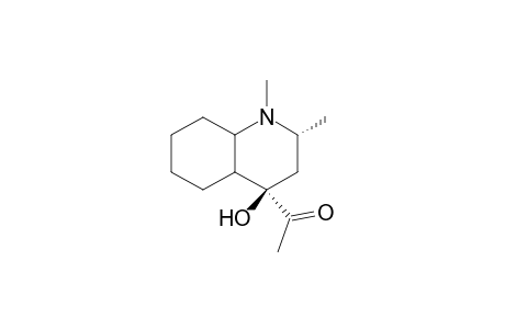1-[(2R,4R)-1,2-dimethyl-4-oxidanyl-2,3,4a,5,6,7,8,8a-octahydroquinolin-4-yl]ethanone