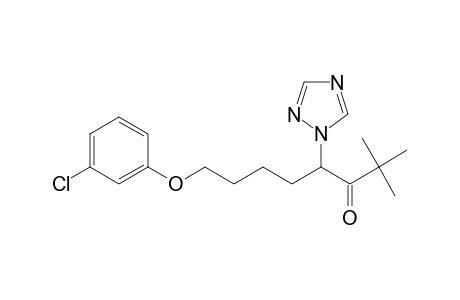 3-Octanone, 8-(3-chlorophenoxy)-2,2-dimethyl-4-(1H-1,2,4-triazol-1-yl)-