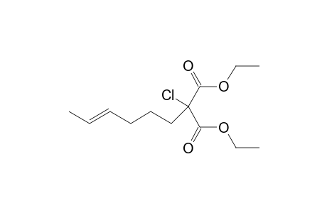 2-chloro-2-[(E)-hex-4-enyl]malonic acid diethyl ester