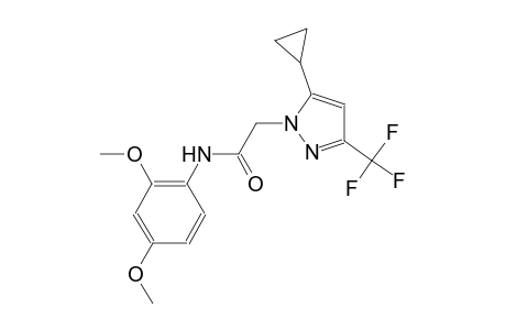 2-[5-cyclopropyl-3-(trifluoromethyl)-1H-pyrazol-1-yl]-N-(2,4-dimethoxyphenyl)acetamide