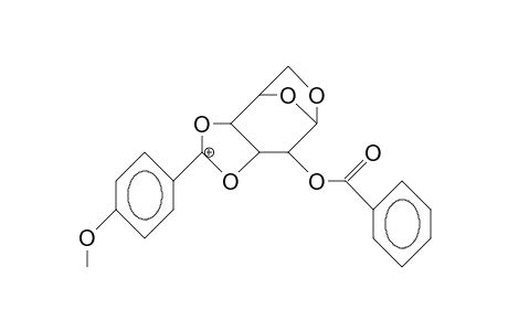 2-O-Benzoyl-3,4-O-(4-methoxy-benzylidenium)-1,6-anhydro-B-D-altropyranose cation