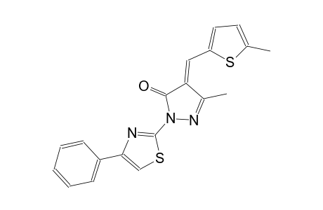 3H-pyrazol-3-one, 2,4-dihydro-5-methyl-4-[(5-methyl-2-thienyl)methylene]-2-(4-phenyl-2-thiazolyl)-, (4E)-