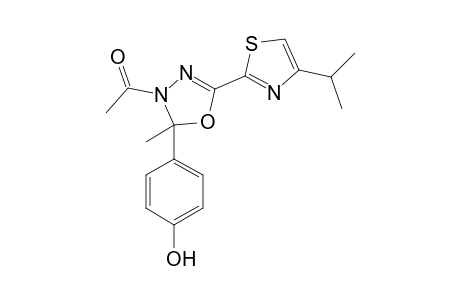 1-(2-(4-Hydroxyphenyl)-5-(4-isopropylthiazol-2-yl)-2-methyl-1,3,4-oxadiazol-3(2H)-yl)ethanone