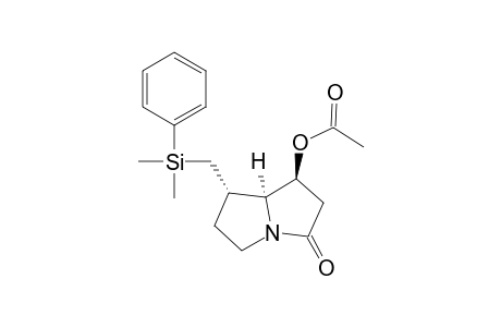 3H-Pyrrolizin-3-one, 1-(acetyloxy)-7-[(dimethylphenylsilyl)methyl]he xahydro-, [1S-(1.alpha.,7.beta.,7a.beta.)]-