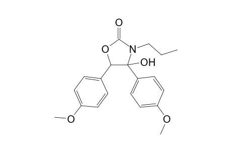 4-Hydroxy-4,5-bis(4-methoxyphenyl)-3-propyl-1,3-oxazolidin-2-one