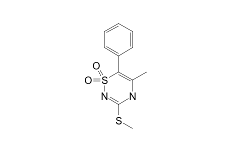 5-METHYL-3-METHYLSULFANYL-6-PHENYL-4H-1,2,4-THIADIAZINE-1,1-DIOXIDE