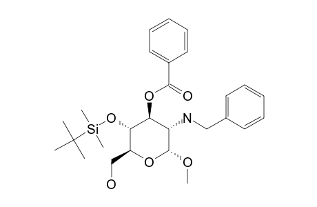 METHYL-2-N-BENZYLAMINO-3-O-BENZOYL-4-TERT.-BUTYLDIMETHYLSILYLOXY-2-DEOXY-ALPHA-D-GLUCOPYRANOSIDE