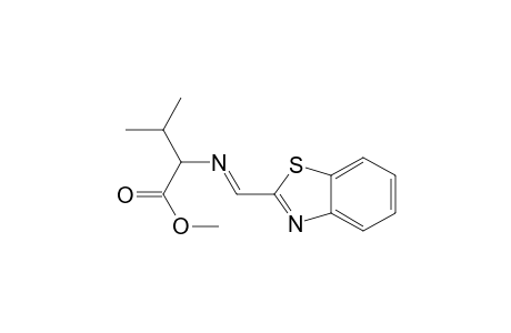 DL-Valine, N-(2-benzothiazolylmethylene)-, methyl ester