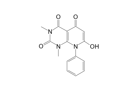 1H,8H-Pyrido[2,3-d]pyrimidine-2,4,5-trione, 7-hydroxy-1,3-dimethyl-8-phenyl-