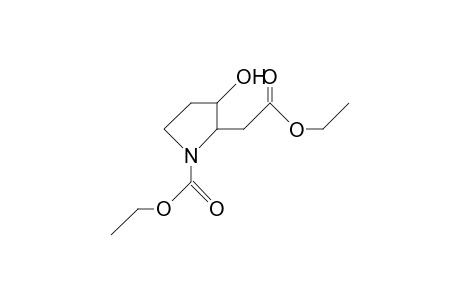 (-)-(2R,3S)-3-Hydroxy-2-ethoxycarbonylmethyl-pyrrolidine-1-carboxylic acid, ethyl ester