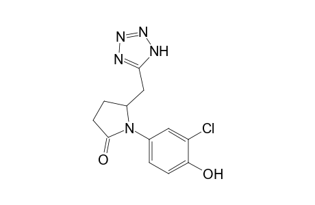 1-(3-Chloro-4-hydroxyphenyl)-5-(tetrazol-5-ylmethyl)pyrrolidin-2-one