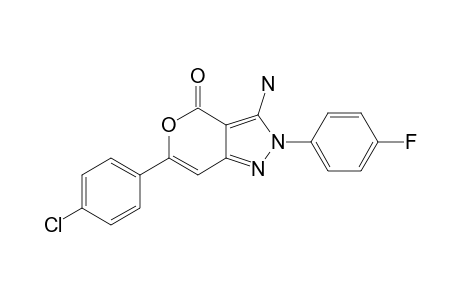 3-AMINO-6-(4-CHLOROPHENYL)-2-(4-FLUOROPHENYL)-4-OXO-4H-PYRANO-[4,3-C]-PYRAZOLE