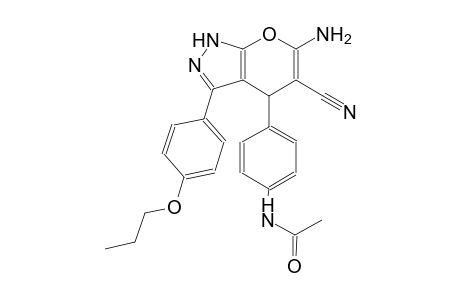 N-{4-[6-amino-5-cyano-3-(4-propoxyphenyl)-1,4-dihydropyrano[2,3-c]pyrazol-4-yl]phenyl}acetamide