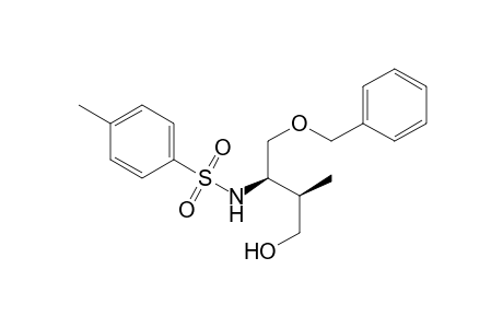Benzenesulfonamide, N-[3-hydroxy-2-methyl-1-[(phenylmethoxy)methyl]propyl]-4-methyl-, [R-(R*,R*)]-