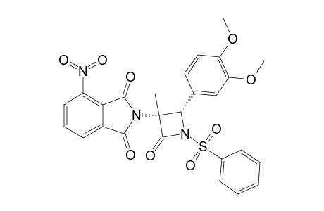 2-[1-BENZENESULFONYL-2-(3,4-DIMETHOXYPHENYL)-3-METHYL-4-OXOAZETIDIN-3-YL]-4-NITROISOINDOLE-1,3-DIONE