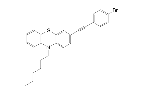 3-((4-Bromophenyl)ethynyl)-10-hexyl-10H-phenothiazine