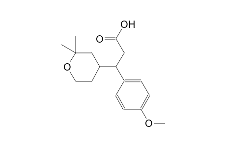 3-(2,2-dimethyltetrahydro-2H-pyran-4-yl)-3-(4-methoxyphenyl)propanoicacid