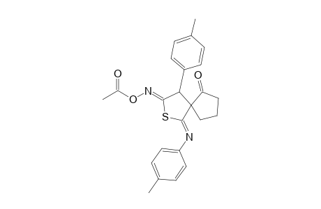 5'-(Acetoxyimino)-4'-(p-methylphenyl)-2'-(4'-methylphenylimino)-1-oxo-2',3',4',5'-tetrahydro-spiro[cyclopentane-2,3'-thiophene]