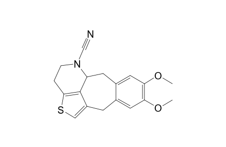 2-Thia-5-azadibenz[cd,g]azulene-5(4H)-carbonitrile, 3,5a,6,11-tetrahydro-8,9-dimethoxy-, (.+-.)-