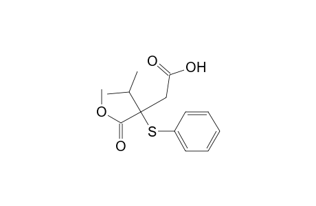 Butanedioic acid, 2-(1-methylethyl)-2-(phenylthio)-, 1-methyl ester