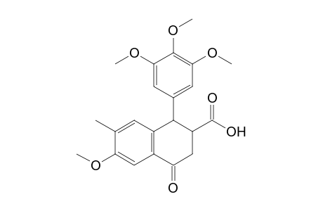 1-(3',4',5'-Trimethoxyphenyl)-4-oxo-6-methoxy-7-methyl-1,2,3,4-tetrahydro-2-naphthoic acid