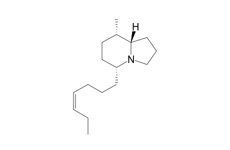 (5R*,8S*,8aS*)-8-Methyl-5-([(Z)-hept-4-enyl)octahydroindolizine(indolizidine 235B 1)