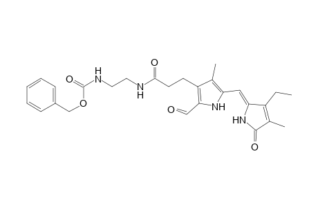 Carbamic acid, [2-[[3-[5-[(3-ethyl-1,5-dihydro-4-methyl-5-oxo-2H-pyrrol-2-ylidene)methyl]-2-formyl-4-methyl-1H-pyrrol-3-yl]-1-oxopropyl]amino]ethyl]-, phenylmethyl ester, (Z)-