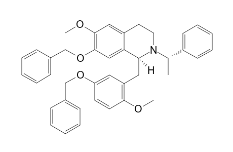 (1S)-6-methoxy-1-[(2-methoxy-5-phenylmethoxy-phenyl)methyl]-2-[(1S)-1-phenylethyl]-7-phenylmethoxy-3,4-dihydro-1H-isoquinoline