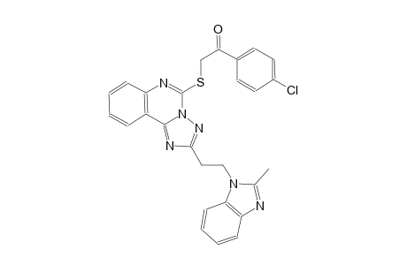 ethanone, 1-(4-chlorophenyl)-2-[[2-[2-(2-methyl-1H-benzimidazol-1-yl)ethyl][1,2,4]triazolo[1,5-c]quinazolin-5-yl]thio]-