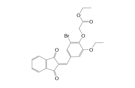 ethyl {2-bromo-4-[(1,3-dioxo-1,3-dihydro-2H-inden-2-ylidene)methyl]-6-ethoxyphenoxy}acetate