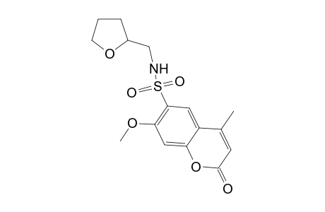2H-1-Benzopyran-6-sulfonamide, 7-methoxy-4-methyl-2-oxo-N-[(tetrahydro-2-furanyl)methyl]-