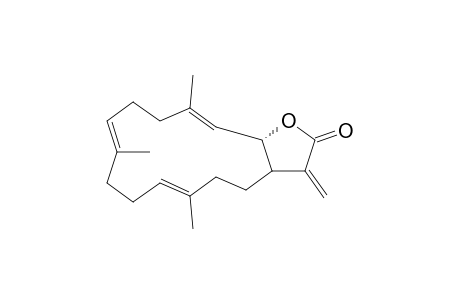 (E,E,E)-4,8,12-Trimethyl-15-methylene-cis-1,2,6,9,10,12,14-octahydrocyclotetradeca[b]furan-16(3H)-one