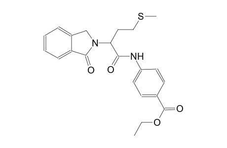 ethyl 4-{[4-(methylsulfanyl)-2-(1-oxo-1,3-dihydro-2H-isoindol-2-yl)butanoyl]amino}benzoate