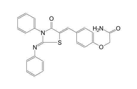 2-(4-{[4-oxo-3-phenyl-2-(phenylimino)-1,3-thiazolidin-5-ylidene]methyl}phenoxy)acetamide
