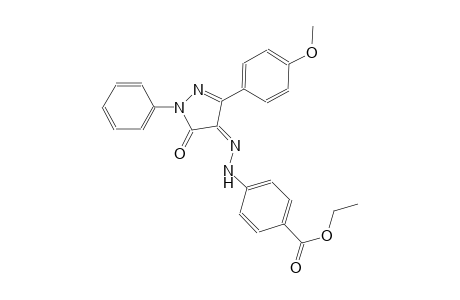 ethyl 4-{(2Z)-2-[3-(4-methoxyphenyl)-5-oxo-1-phenyl-1,5-dihydro-4H-pyrazol-4-ylidene]hydrazino}benzoate