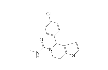 4-(p-chlorophenyl)-6,7-dihydro-N-methylthieno[3,2-c]pyridine-5(4H)-carboxamide