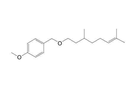 ((E)-1-(1-((3,7-dimethylocta-2,6-dien-1-yl)oxy)ethyl)-4-methoxybenzene)