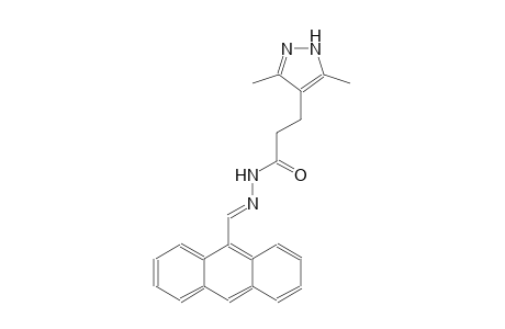 1H-pyrazole-4-propanoic acid, 3,5-dimethyl-, 2-[(E)-9-anthracenylmethylidene]hydrazide
