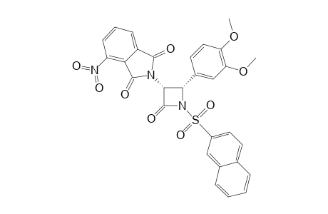 2-[2-(3,4-DIMETHOXYPHENYL)-1-(NAPHTHALENE-2-SULFONYL)-4-OXOAZETIDIN-3-YL]-4-NITROISOINDOLE-1,3-DIONE