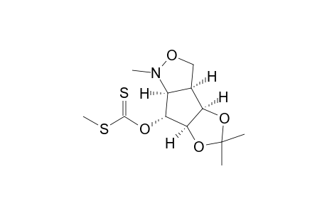 Carbonodithioic acid, O-(hexahydro-1,5,5-trimethyl-1H-[1,3]dioxolo[3,4]cyclopent[1,2-c]isoxazol-7-yl) S-methyl ester, [3aR-(3a.alpha.,3b.alpha.,6a.alpha.,7.alpha.,7a.alpha.)]-